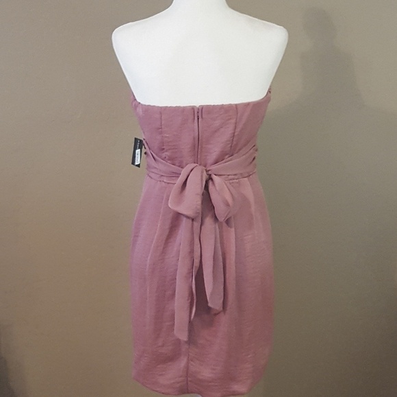 Teeze Me Y2K Mauve Strapless Sheath Dress - Picture 3 of 6
